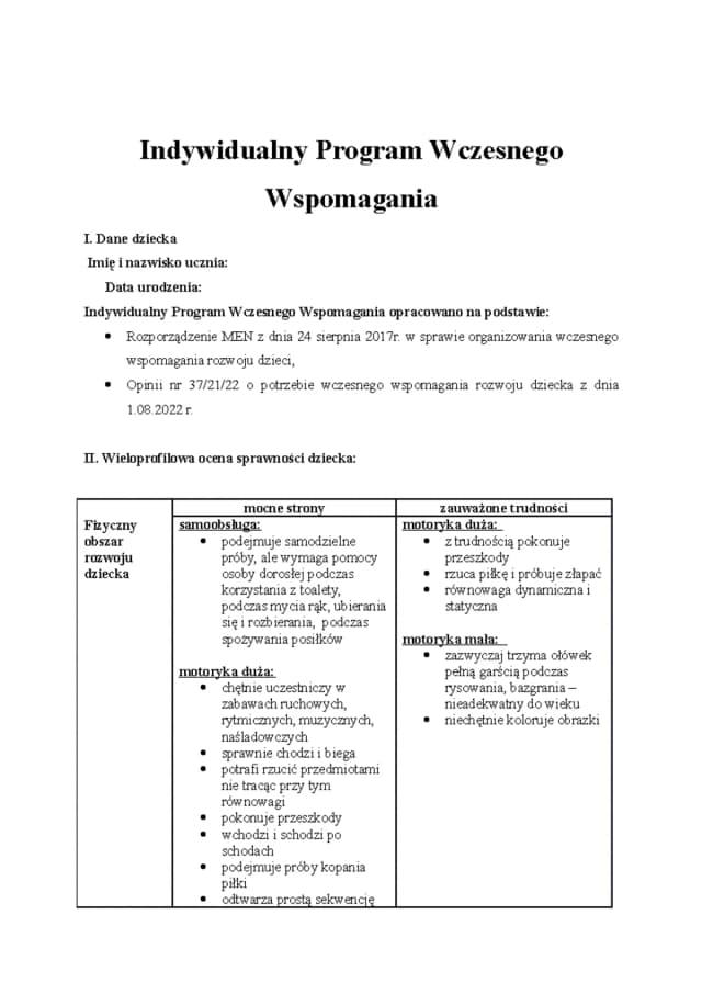 Jak napisać program wczesnego wspomagania rozwoju dziecka skutecznie Jak napisać program wczesnego wspomagania rozwoju dziecka skutecznie